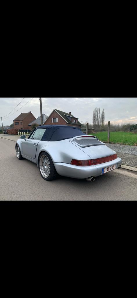 Porsche 964 Turbo-look, Auto's, 4 zetels, Zwart, Cabriolet, Leder