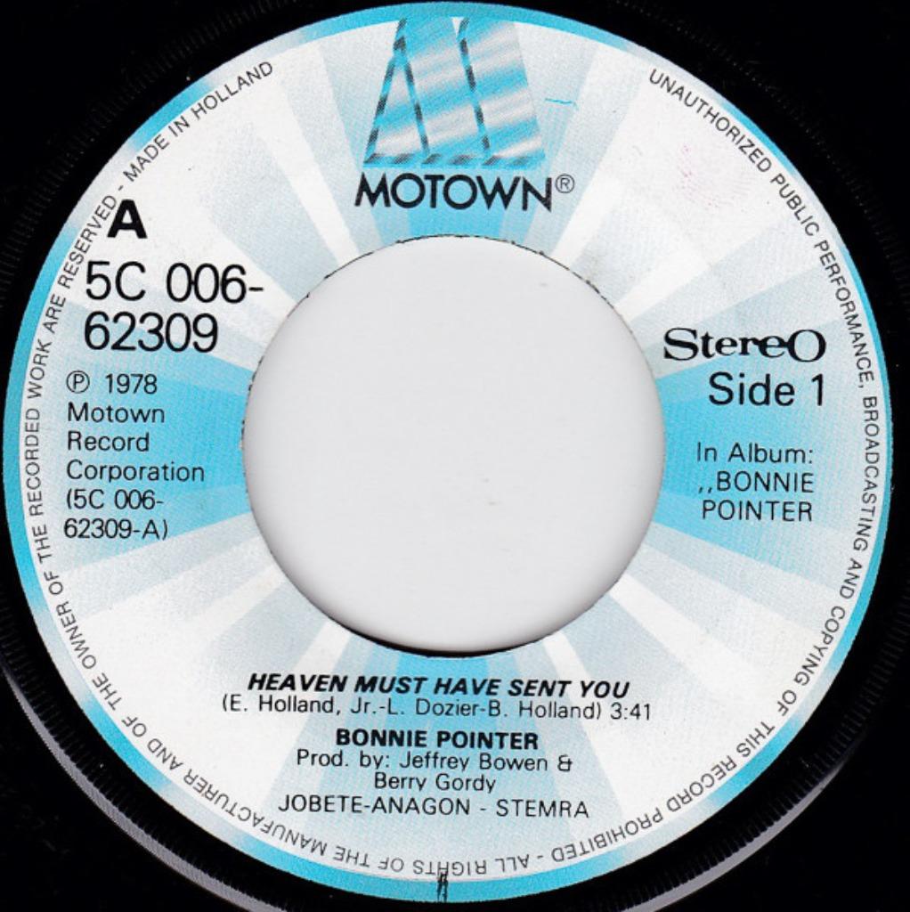 Bonnie Pointer – Heaven Must Have Sent You ' 7 singel, Ophalen of Verzenden, Gebruikt, Overige formaten