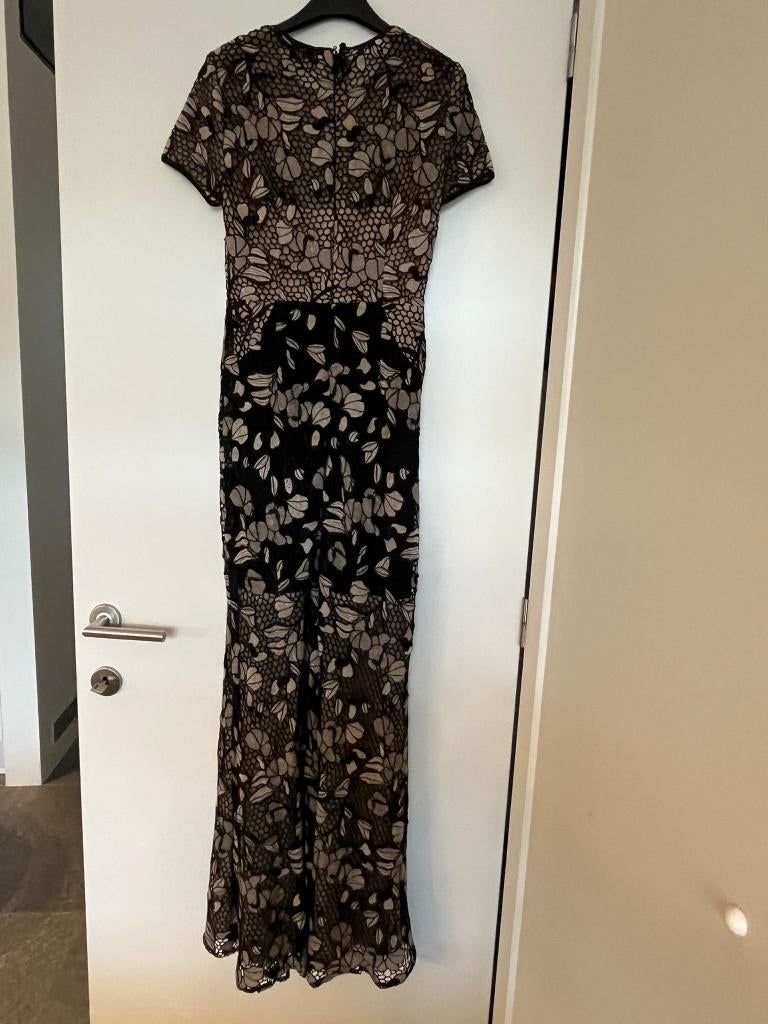 Galajurk van Bcbgmaxazria, zwart-beige, Ophalen, Galajurk, Nieuw, Maat 34 (XS) of kleiner