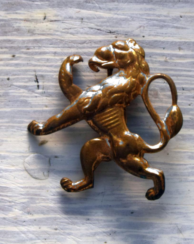 Armée belge insigne de béret lion, Collections, Enlèvement ou Envoi, Armée de terre, Emblème ou Badge