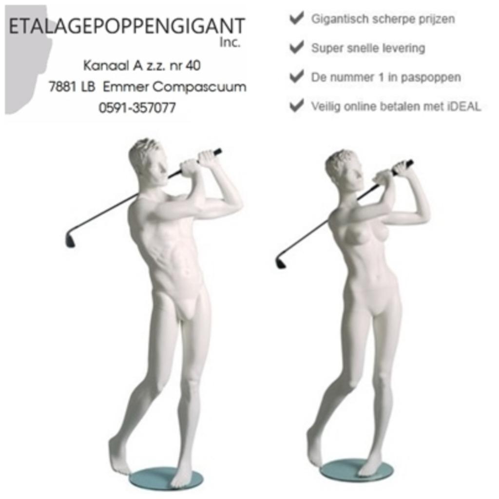 Etalagepoppen / Mannequins Nieuw in Golf Houding EPG, Sport en Fitness, Ophalen of Verzenden, Nieuw, Overige typen, Overige merken