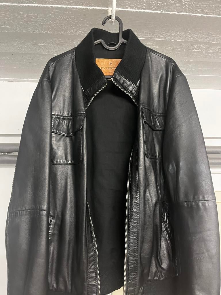 Goosecraft lederen bomber, Ophalen of Verzenden, Gedragen, Maat 52/54 (L), Zwart
