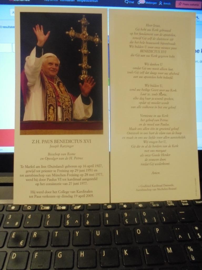 Z.H. Paus Benedictus XVI, Verzamelen, Ophalen of Verzenden, Zo goed als nieuw, Christendom | Katholiek