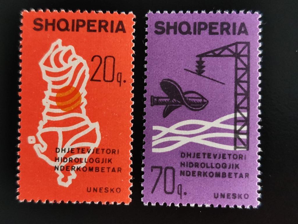 Albanie 1966 - watervoorziening, landkaart, elektriciteit **, Ophalen of Verzenden, Overige landen, Postfris