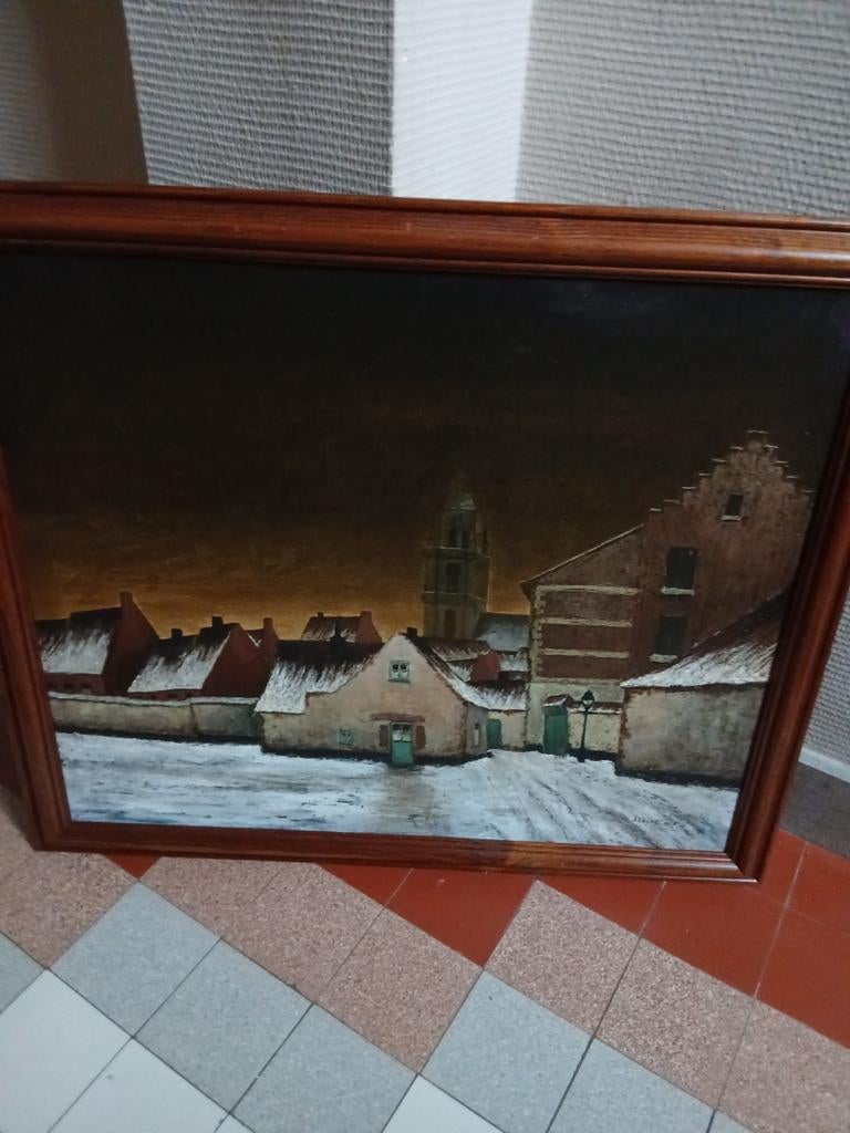 Schilderij jozef lucas halle, Antiek en Kunst, Ophalen of Verzenden