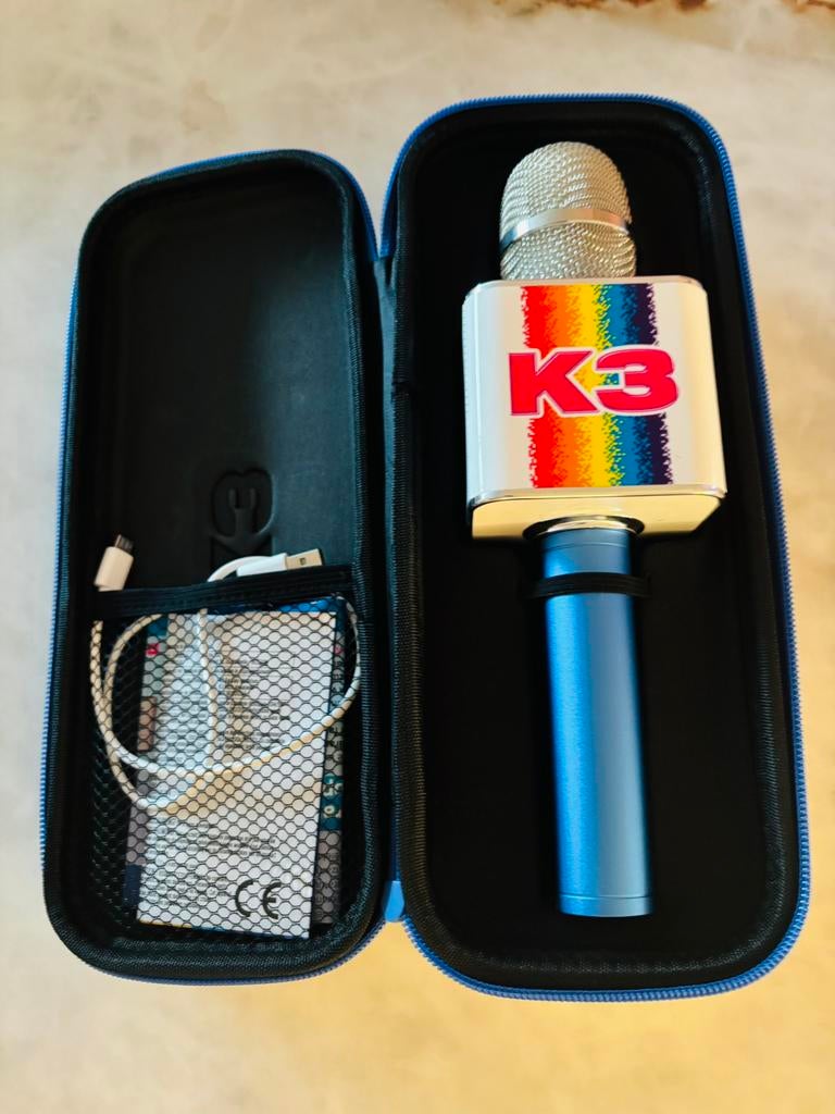 K3 karaoke regenboog microfoon, Audio, Tv en Foto, Karaoke-apparatuur, Ophalen, Zo goed als nieuw, Microfoon(s)