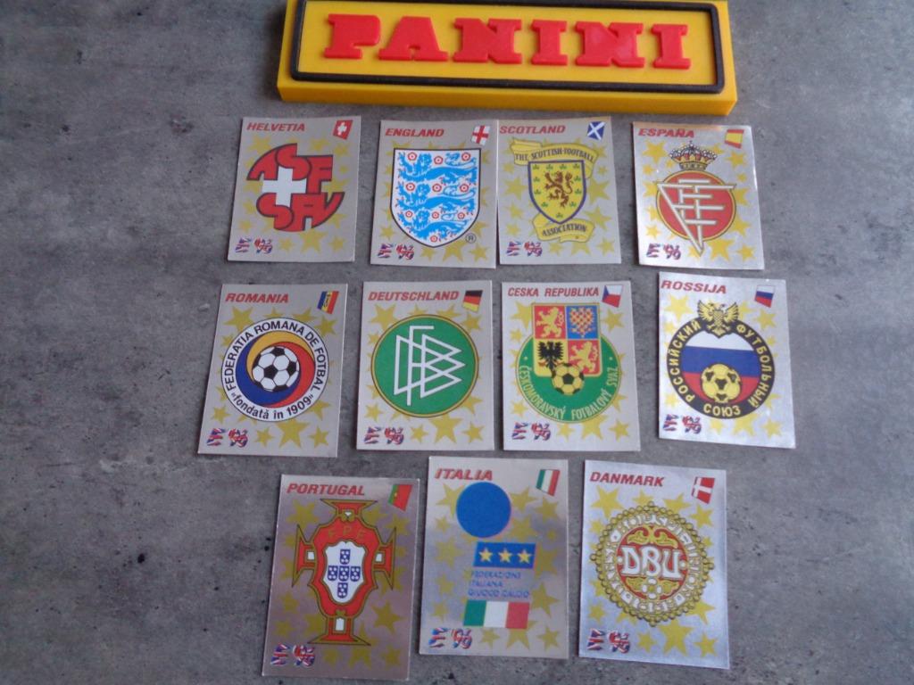 AUTOCOLLANTS DE FOOTBALL PANINI EURO 96 EMBLÈMES CE 11X BADG, Enlèvement ou Envoi