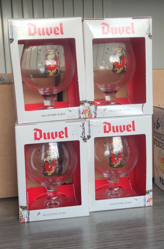Duvel glas ‘hemels geduld’ 2 stuks/ook per stuk, Ophalen, Nieuw, Bierglas