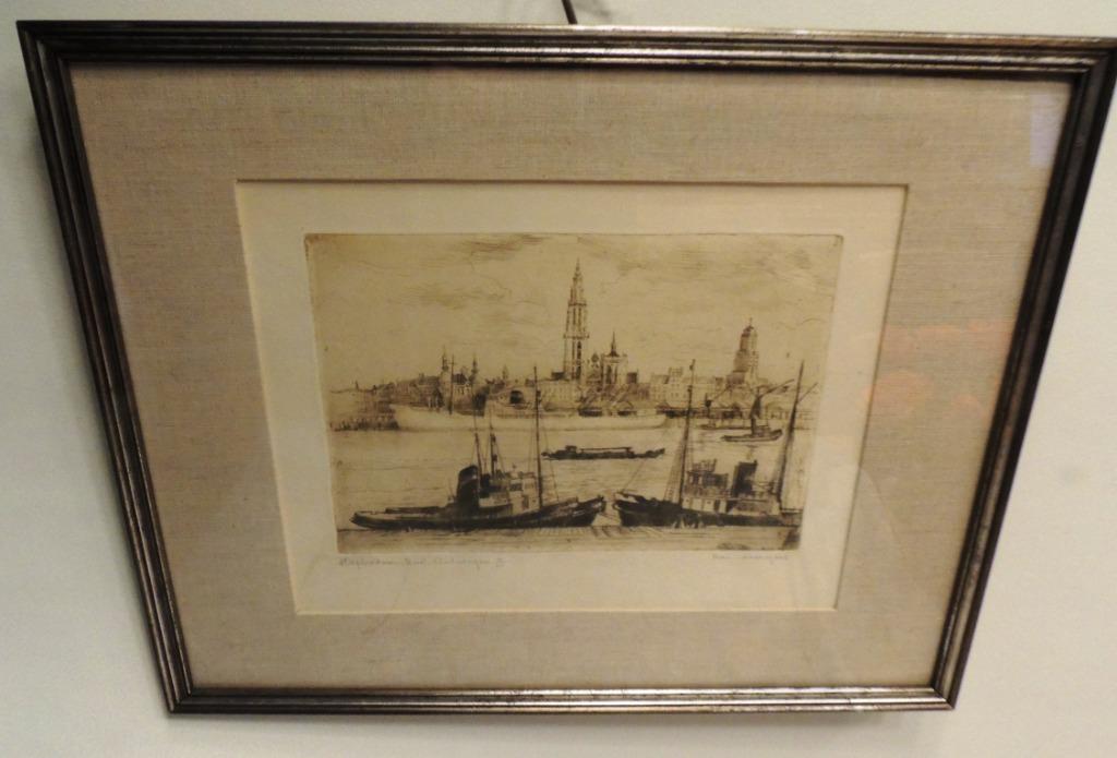 Gravure Romain Malfiet 91/100  ANTWERPEN, Collections, 1980 à nos jours, Enlèvement ou Envoi, Gravure, Comme neuf