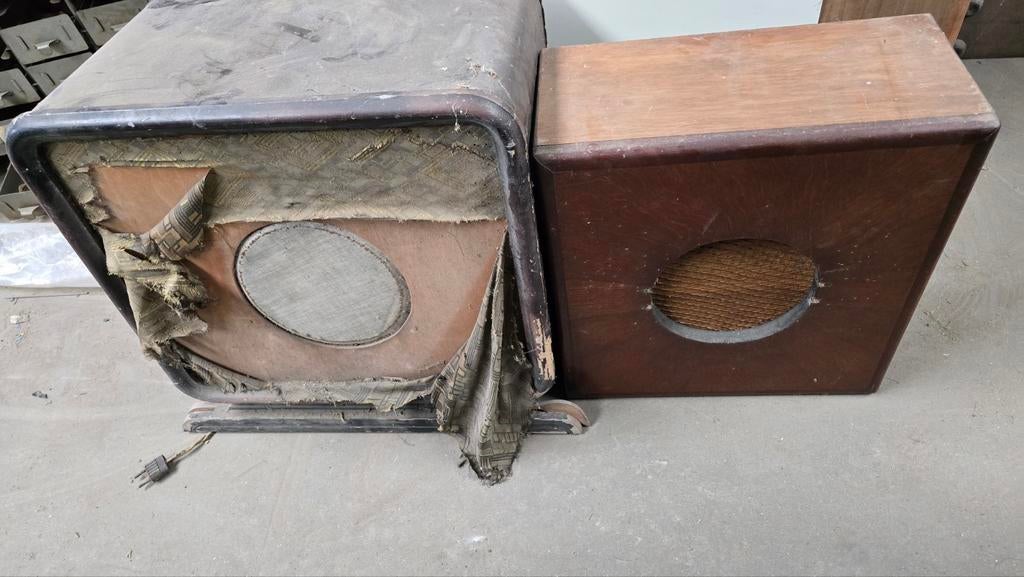 Vintage antiek speaker box versterker Telefunken, Ophalen of Verzenden