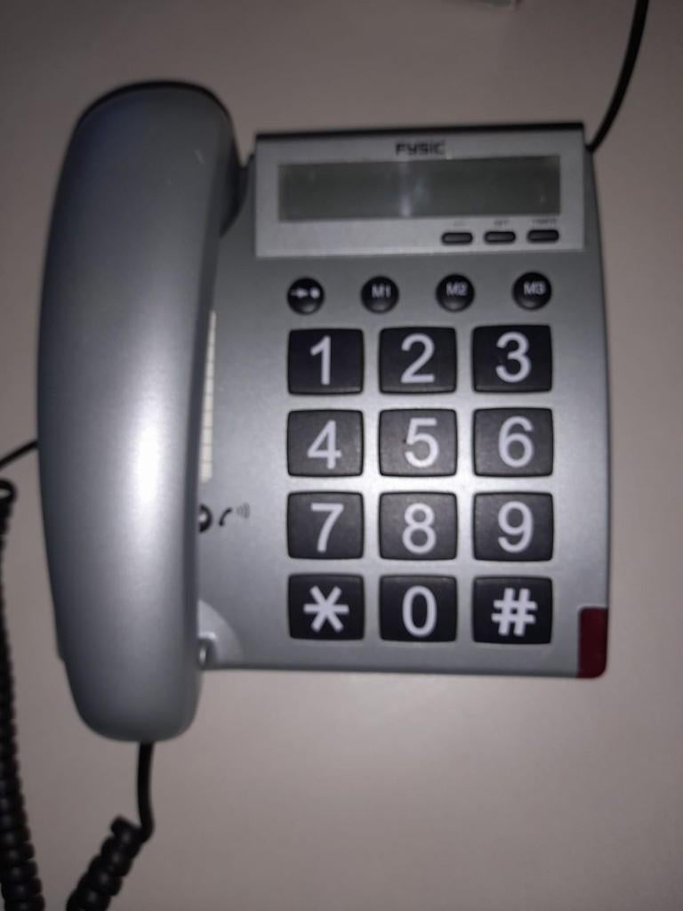 Telefoon Fysic met grote toetsen, Telecommunicatie, Vaste telefoons | Niet Draadloos, Ophalen of Verzenden, Zo goed als nieuw
