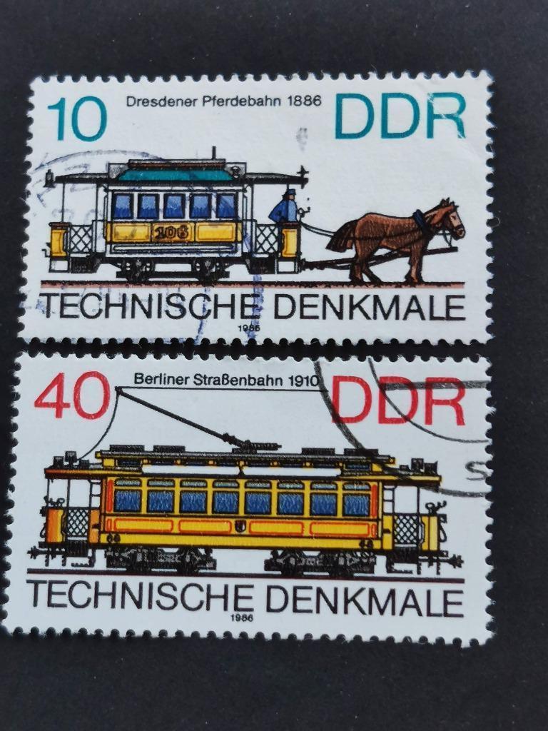 DDR 1986 - antieke trams, Ophalen of Verzenden, DDR, Gestempeld