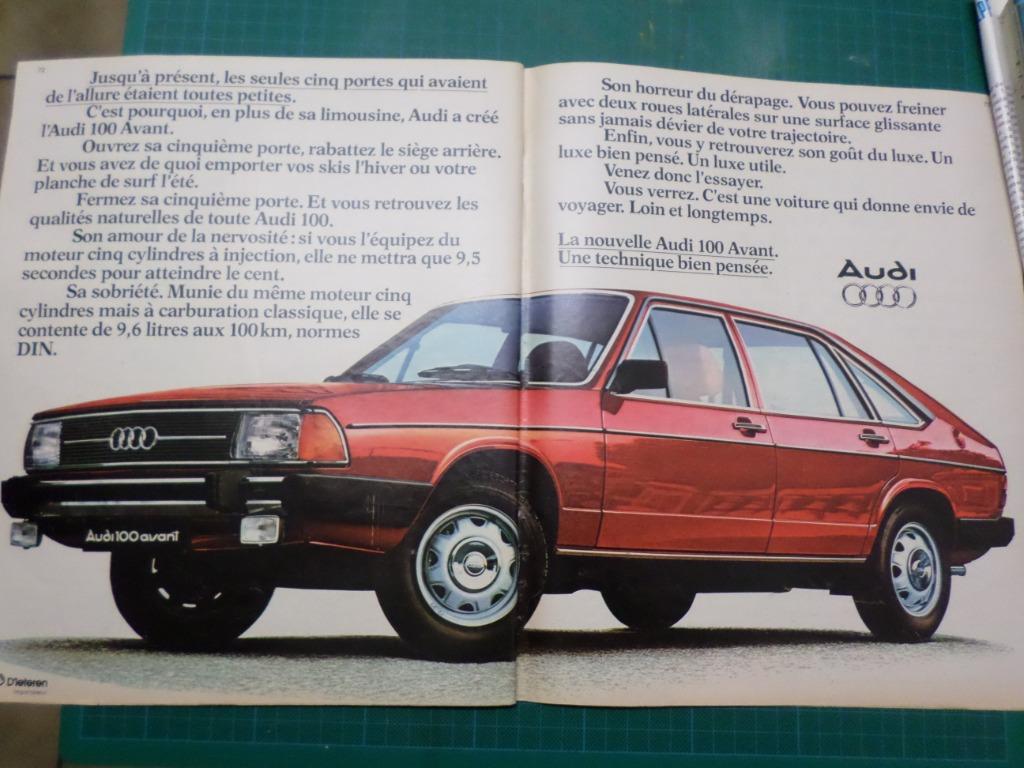 Audi 100 Avant - publicité papier - 1978, Verzamelen, Merken en Reclamevoorwerpen, Ophalen of Verzenden, Gebruikt, Overige typen