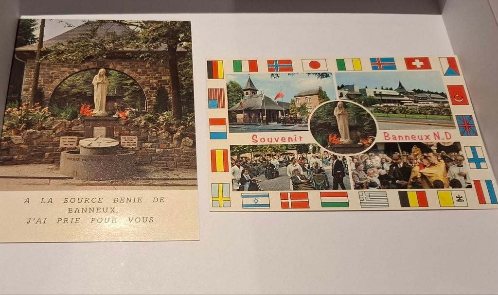 Banneux, lot de 2 cartes postales, Collections, Enlèvement ou Envoi, Non affranchie, Liège