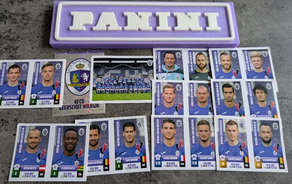 Panini FOOTBALL 2018/19 STICKERS 11X BEERSCHOT VOETBAL, Ophalen of Verzenden, Nieuw