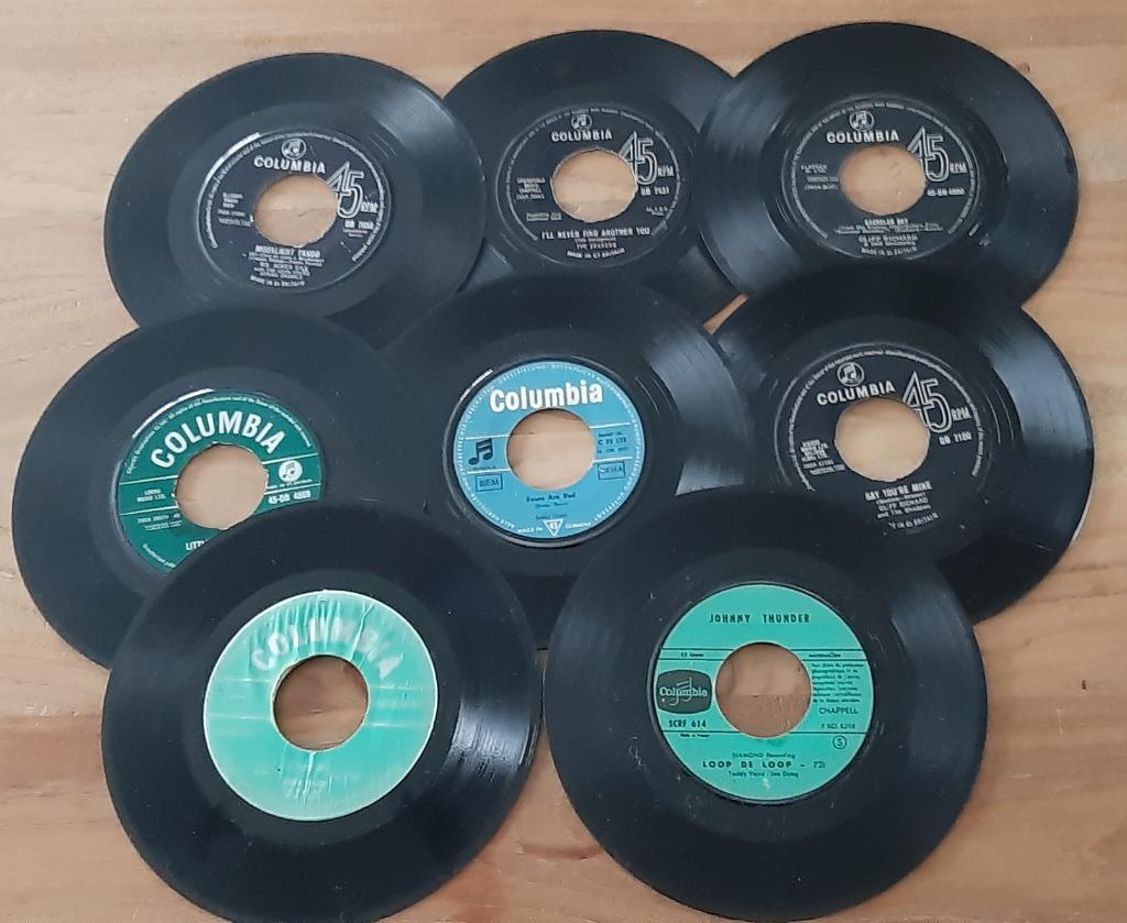 8 vinyl singles label Columbia, Enlèvement ou Envoi, Utilisé, Pop