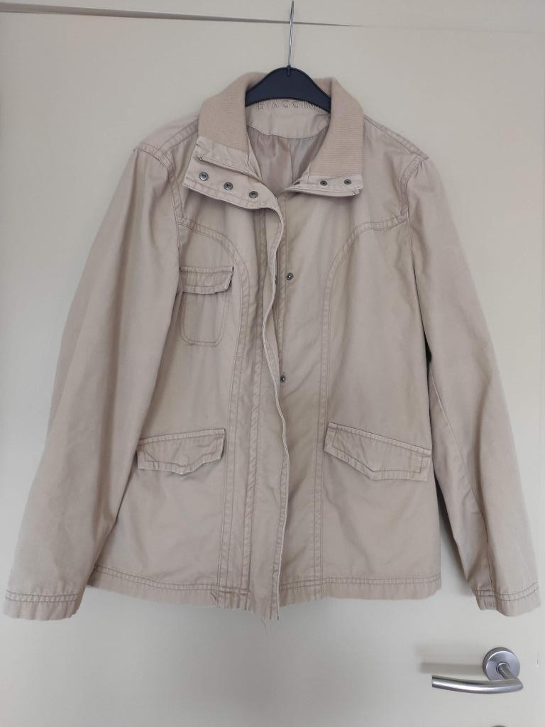 beige jas Biaggini maat 44, Beige, Maat 42/44 (L), Gedragen, Ophalen