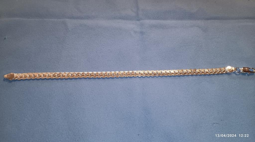 Nieuwe sterling verzilverde armband voor heren, Ophalen of Verzenden, Nieuw, Zilver, Overige materialen