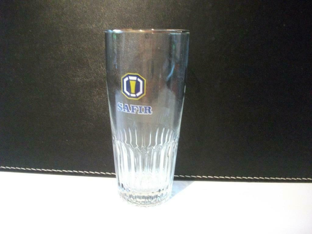 6 Safir glazen - ribbelglazen - nieuw, Verzenden, Nieuw, Bierglas