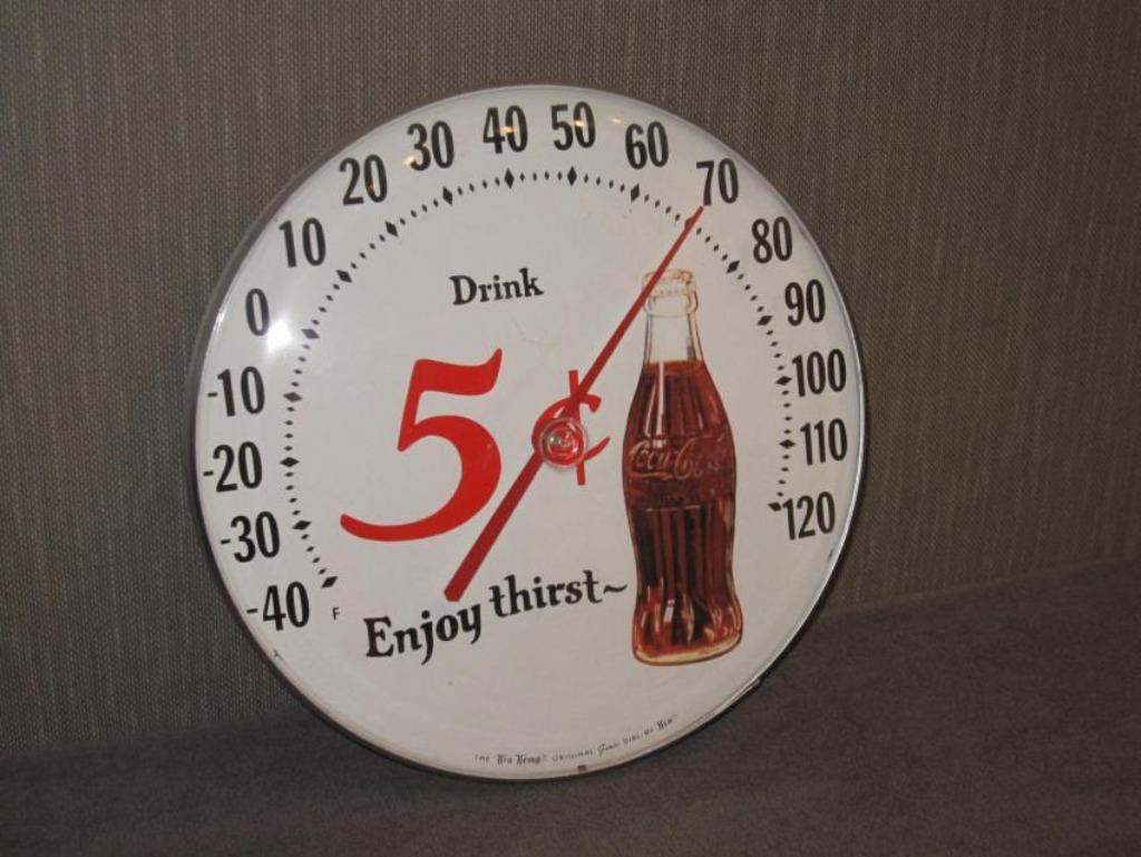 coca cola thermometers 4 verschillende jaren 70, Ophalen of Verzenden, Nieuw, Overige typen