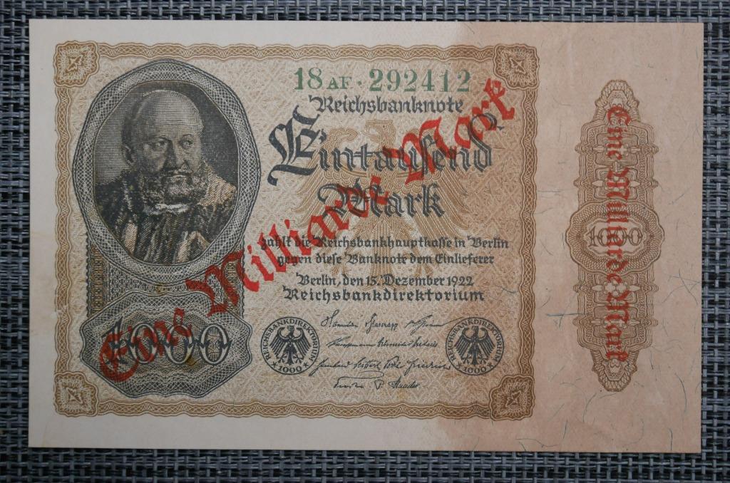 Bankbiljet 1.000.000.000 Mark Duitsland 1922 UNC, Postzegels en Munten, Ophalen of Verzenden, Duitsland, Setje