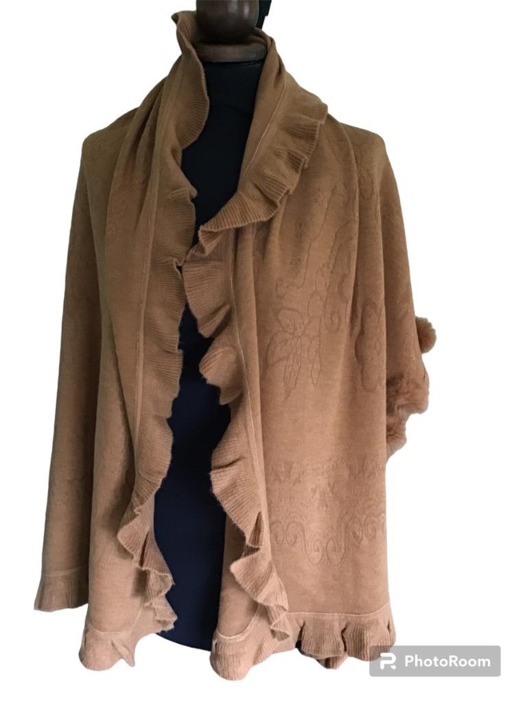 prachtige stola cognac, Kleding | Dames, Mutsen, Sjaals en Handschoenen, Ophalen of Verzenden, Zo goed als nieuw, Sjaal