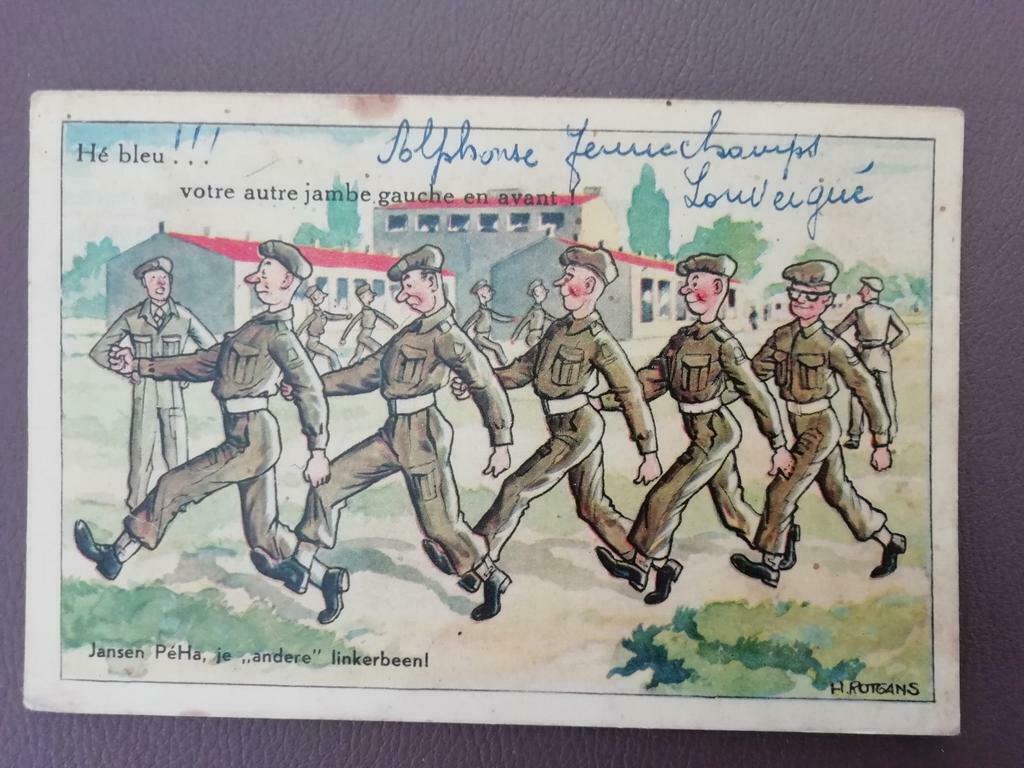Postkaart humor militairen, Ophalen of Verzenden