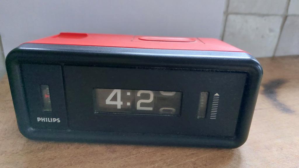 Horloge à clapet vintage Philips Type HR 52 | Space age72, Enlèvement ou Envoi