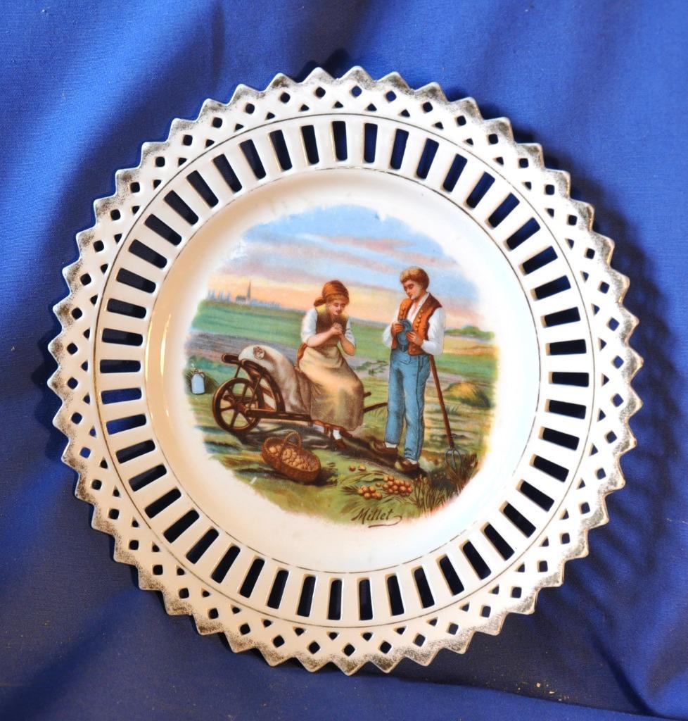 assiette porcelaine ajourée l'angelus de millet, Enlèvement ou Envoi