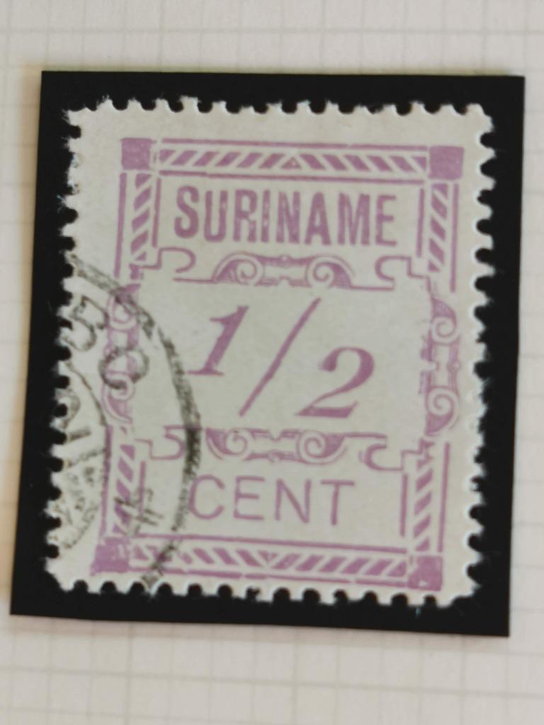 Suriname 1912 - chiffres, Enlèvement ou Envoi, Affranchi