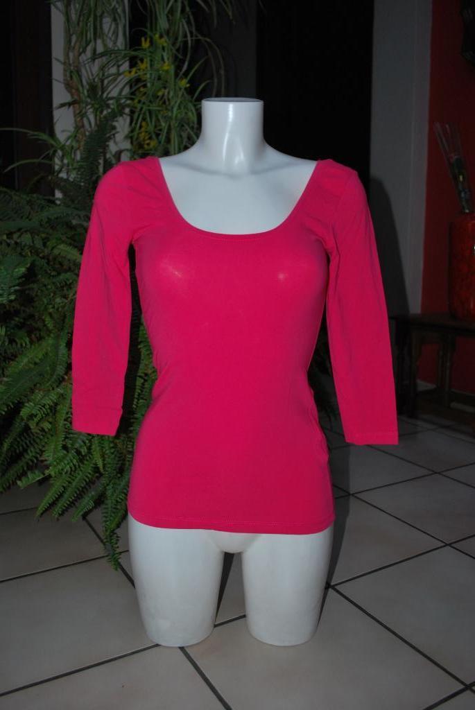 Felroze „Jennyfer” T-shirt met lange mouwen, maat XS, zoals, Kleding | Dames, Ophalen of Verzenden, Zo goed als nieuw, Lange mouw