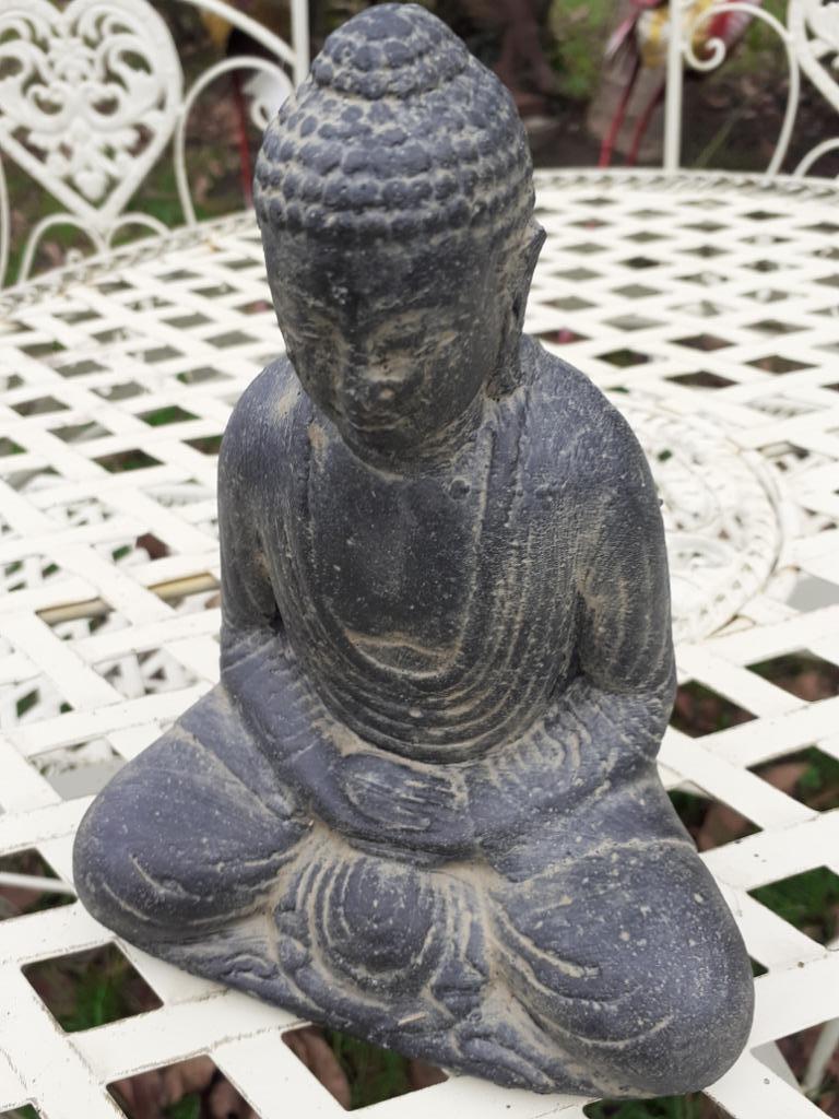 Bouddha japonais en pierre patinée (hauteur 16 cm), Enlèvement ou Envoi, Neuf