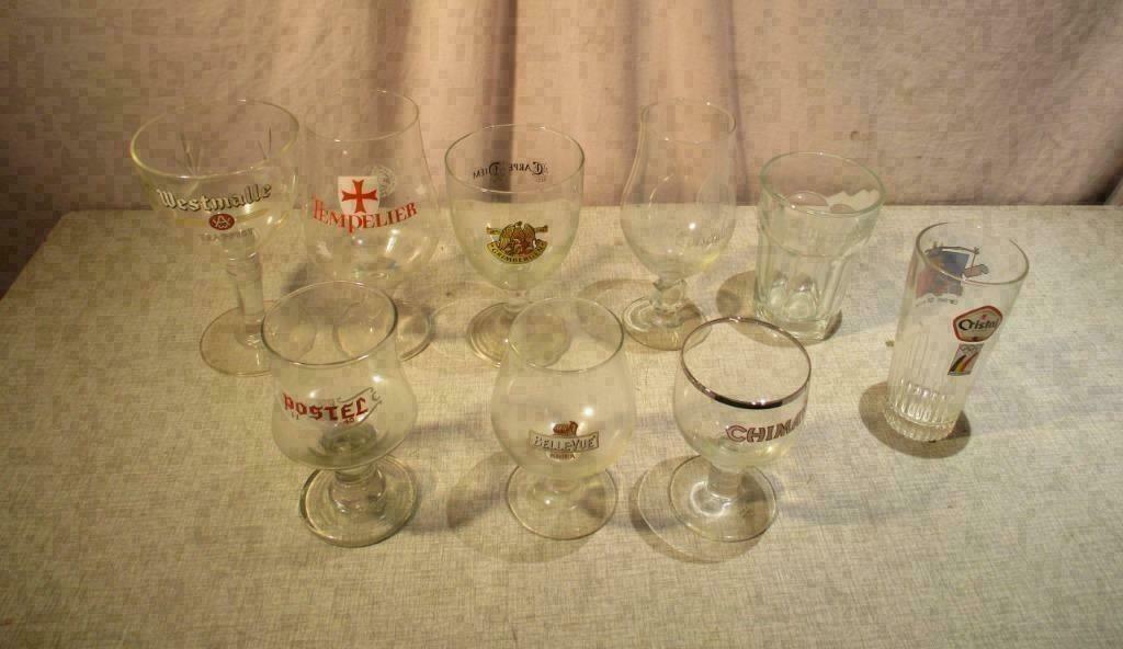 9 verres à bière fine belge de 9 bières différentes, Enlèvement ou Envoi, Comme neuf, Verre ou Verres