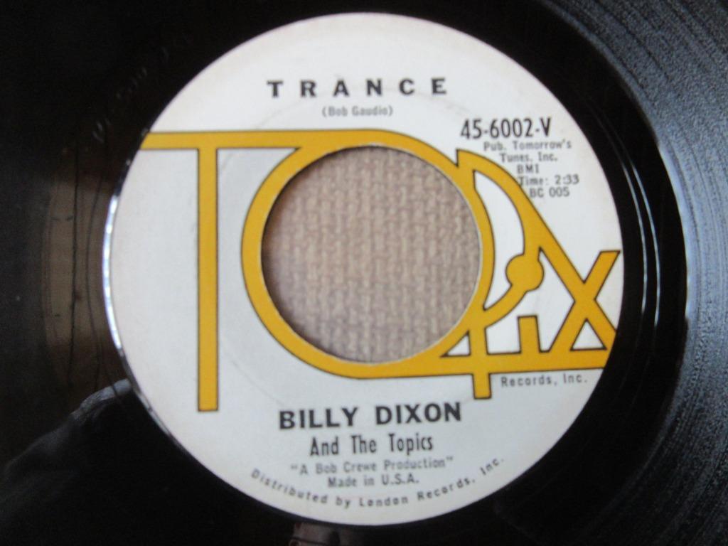 Billy Dixon And The Topics ‎– Trance / I Am All Alone, Gebruikt, 7 inch, Single, Ophalen of Verzenden