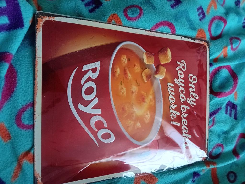 Metalen reclame bord royco soep, Collections, Enlèvement, Neuf, Panneau publicitaire