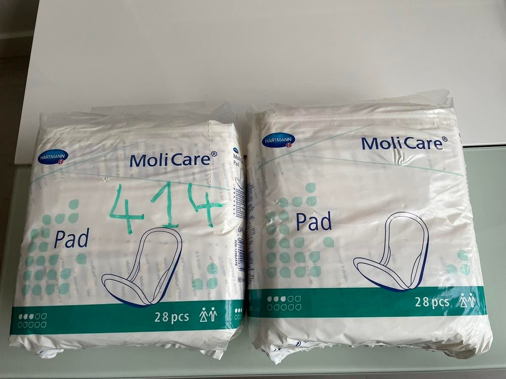 2 pakjes Hartmann Molicare 28 stuks 3 druppels, Ophalen of Verzenden, Nieuw