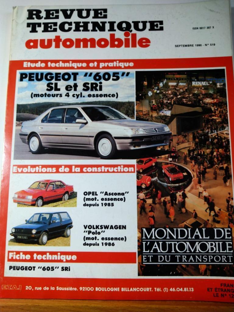 RTA - Peugeot 605 - n 519 - septembre 1990, Verzenden