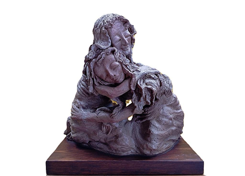 statue en terre cuite unique, œuvre d'art D POLLET, Antiquités & Art, Enlèvement
