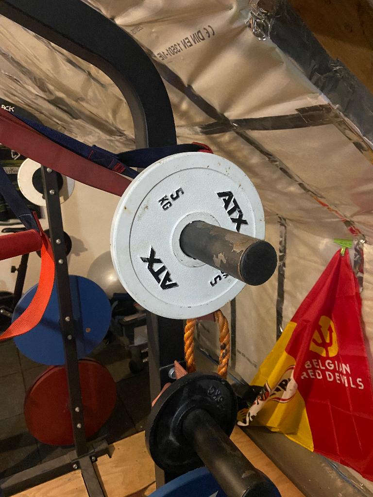 Powerlifting Halterschijven (210kg), Enlèvement, Utilisé, Métal, Autres types