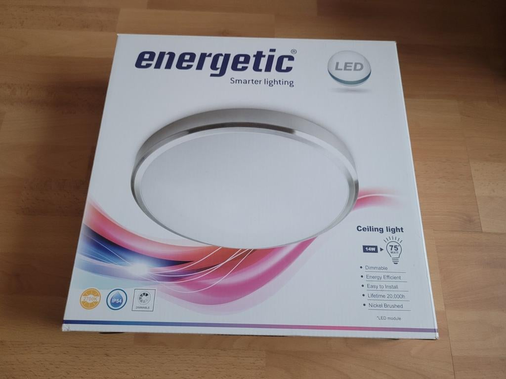 Plafondlamp LED 4 stuks 2700K 4000K (ophalen Oostende), Enlèvement, Comme neuf, Synthétique, Wit of chrome