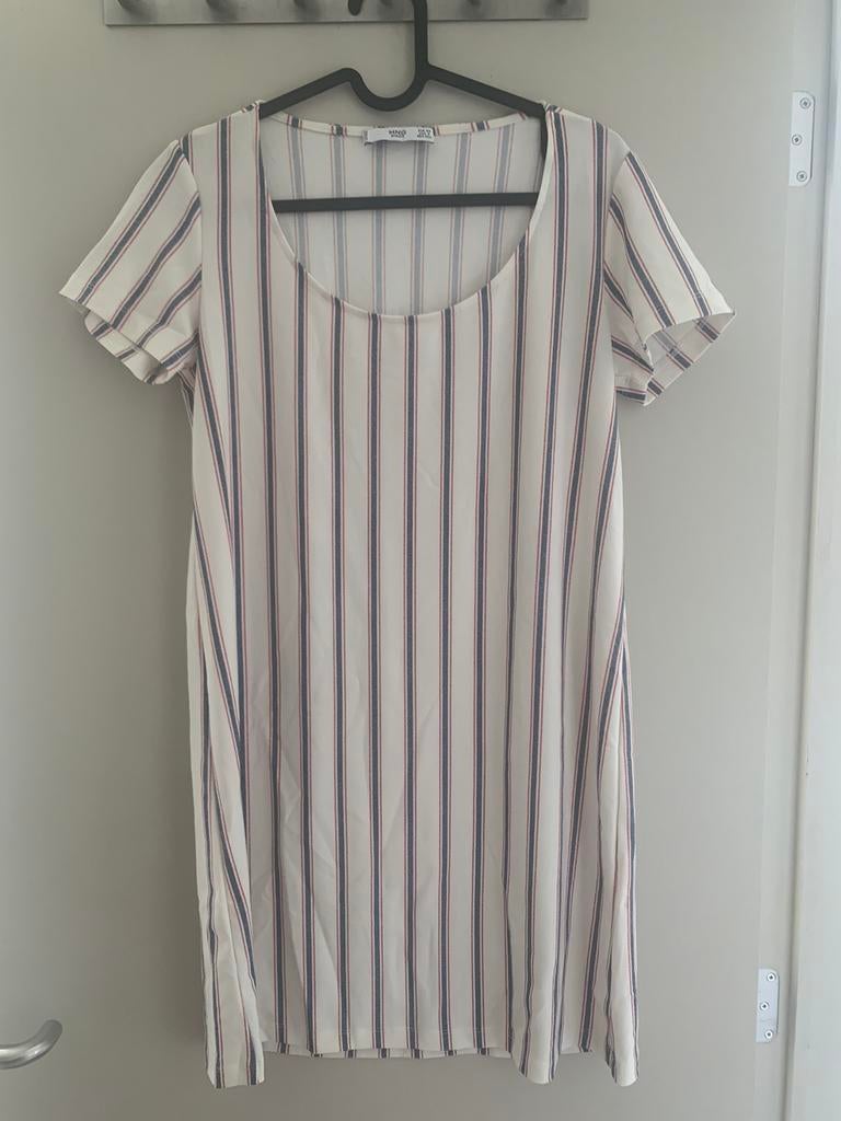 Gestreept jurkje, Kleding | Dames, Jurken, Mango, Wit, Ophalen of Verzenden, Zo goed als nieuw