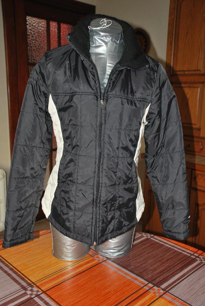 Zwart-witte parka-jas „Staccato”, maat S, Zeer Goed!, Zwart, Ophalen of Verzenden, Zo goed als nieuw, Maat 36 (S)