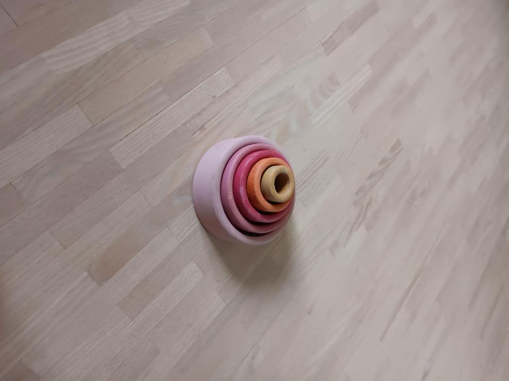 Houten stapelblokken, Ophalen