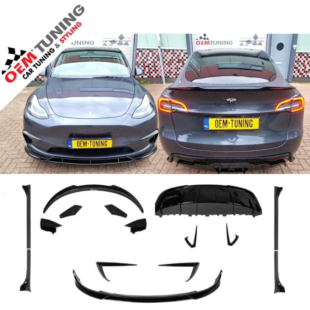 Tesla model Y | Bodykit | Hooggelans zwart | 2021-Heden, Enlèvement ou Envoi, Neuf, Avant, Pare-chocs
