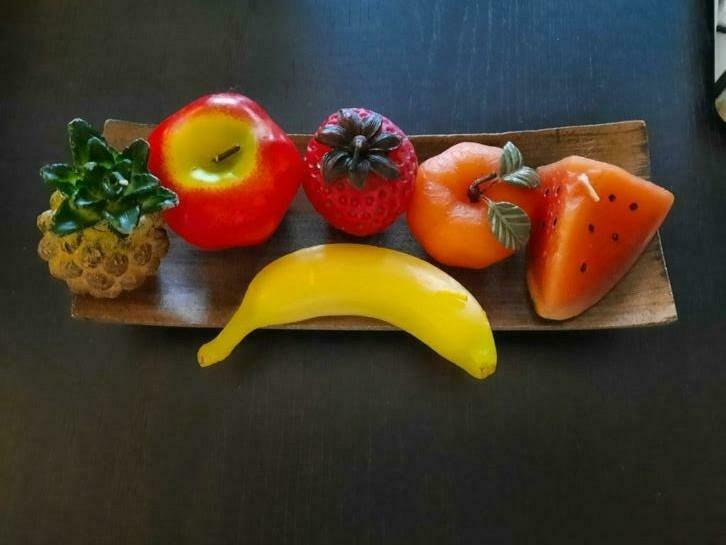 decoratieve kaarsen in vorm van fruit, Ophalen of Verzenden, Nieuw, Kaars, Minder dan 25 cm