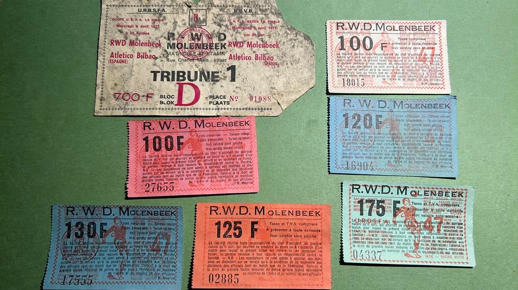 Anciens tickets RWDM, Envoi, Utilisé