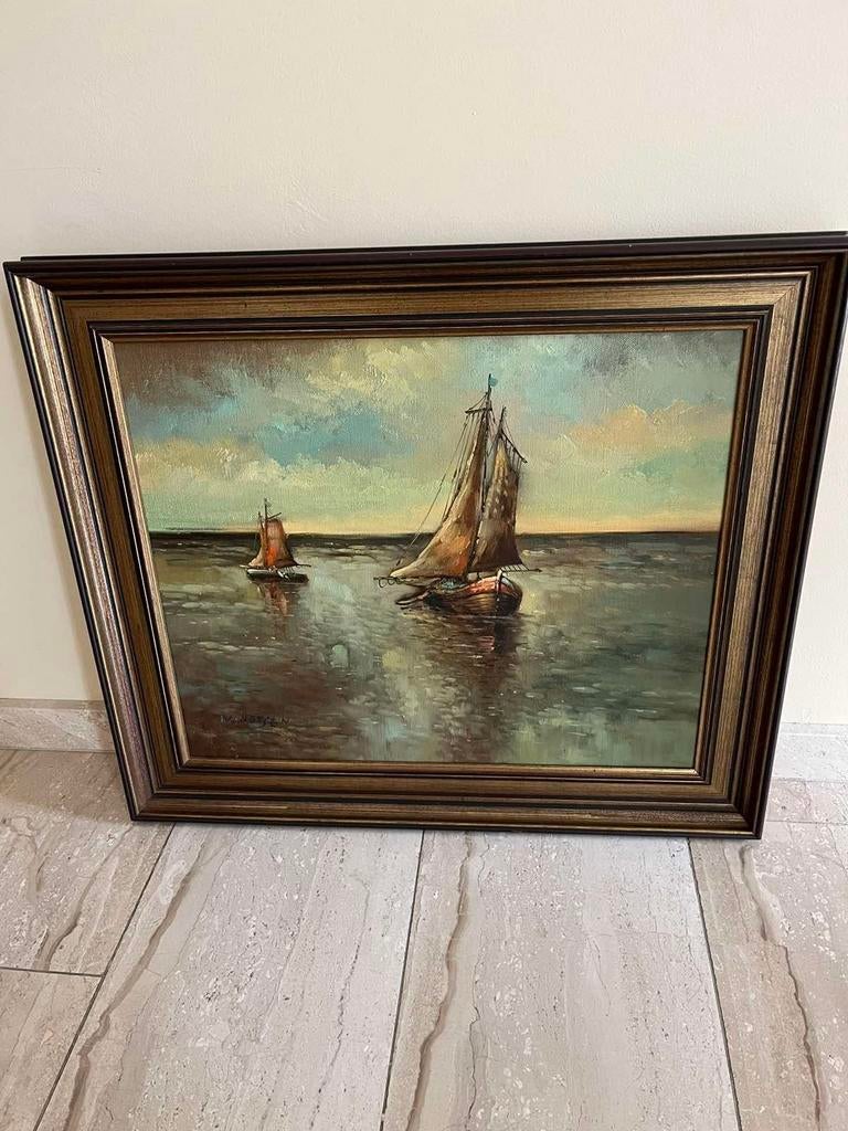 Peinture ancienne W Hoesen, Antiek en Kunst, Ophalen