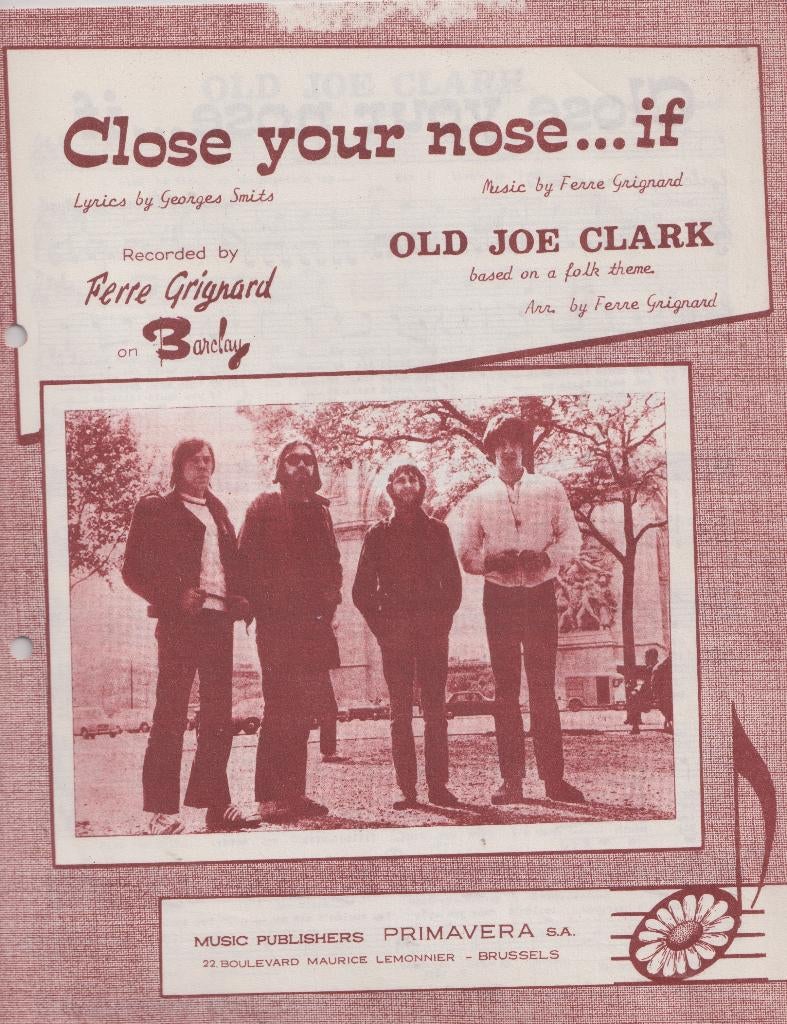 Ferre Grignard – Close your nose …if / Old Joe Clark, Enlèvement ou Envoi, Utilisé, Populaire