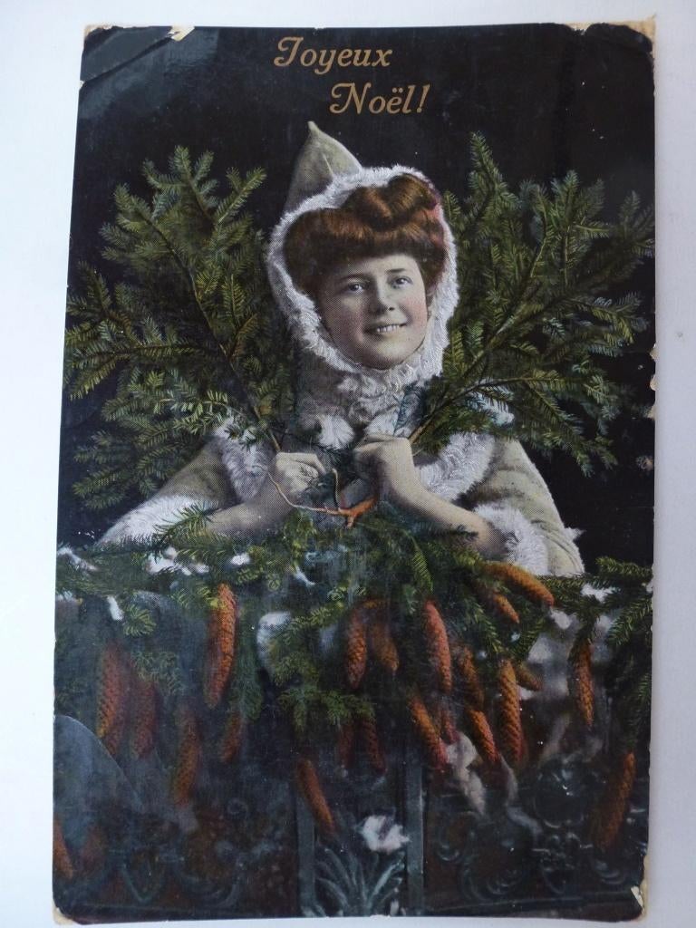 carte postale ancienne Joyeux Noël ! 1909, Enlèvement ou Envoi, Avant 1920, Affranchie, (Jour de) Fête
