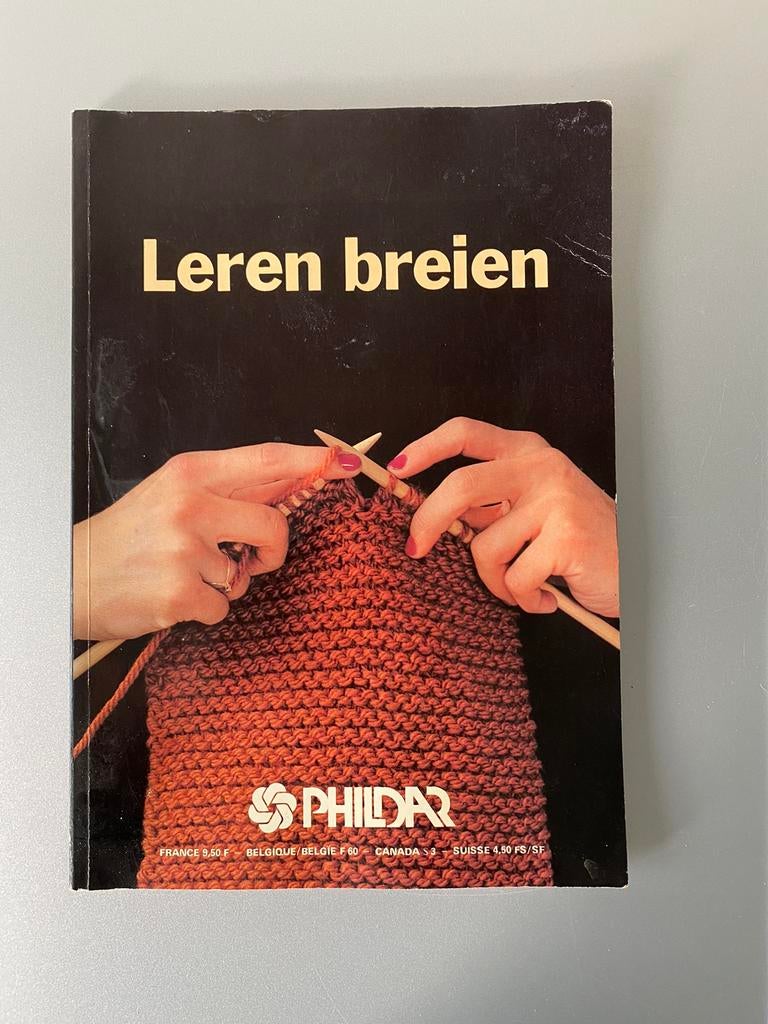 🍄.  Leren breien . Phildar . ( zie alles foto’s ) ., Hobby en Vrije tijd, Ophalen of Verzenden, Zo goed als nieuw, Breien
